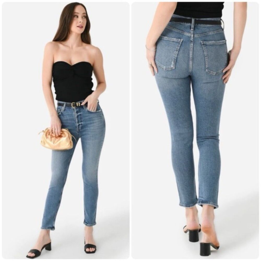 AGOLDE Nico High Rise Slim Fit Organic Cotton Jeans in Blame Size 29